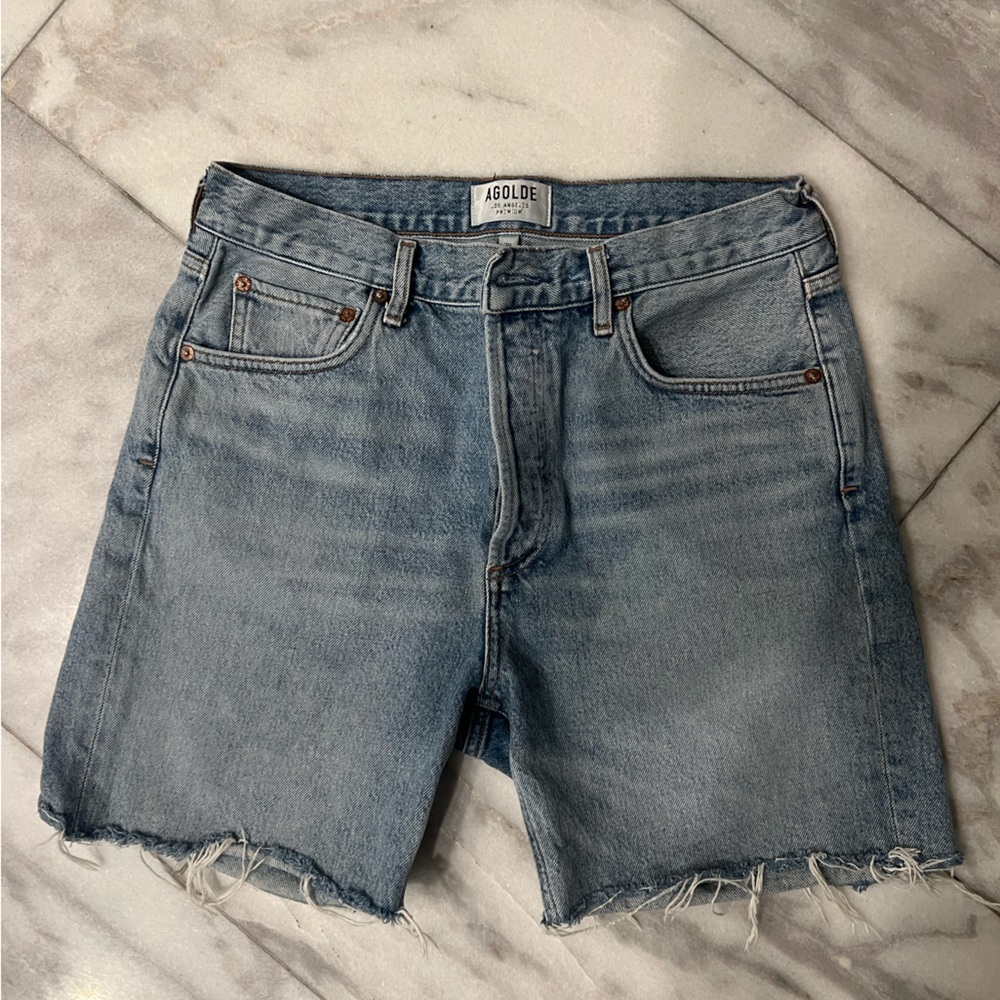 Agolde Blue Jean Shorts